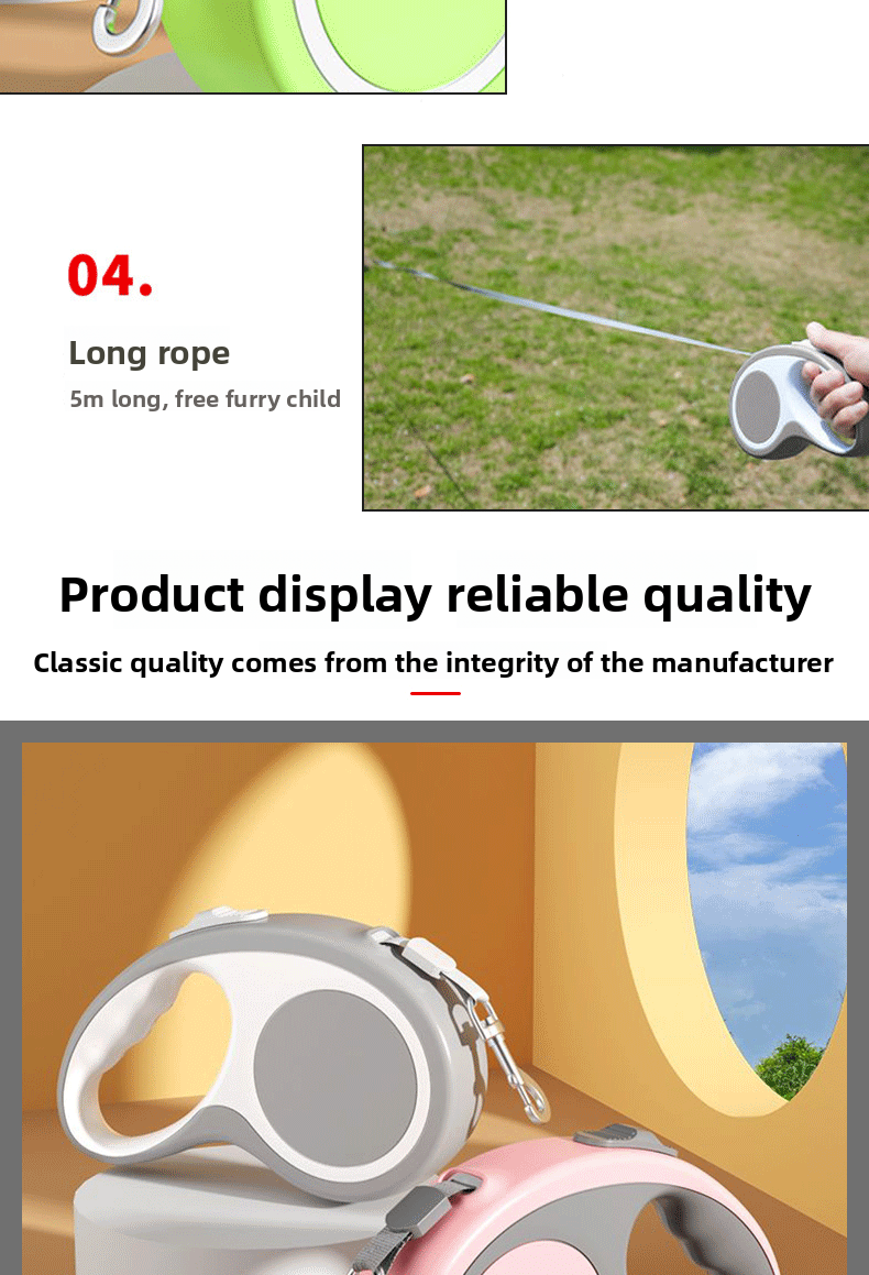 Portable Retractable Dog Leash for Small Dogs