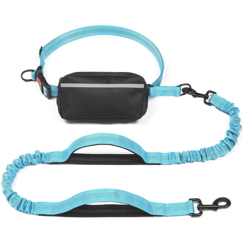 Nylon Hands-Free Dog Running Leash with Bell