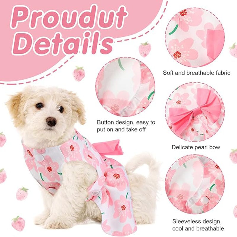 Summer Floral Princess Dog Dress