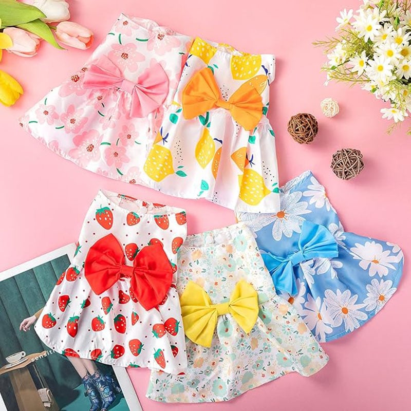 Summer Floral Princess Dog Dress