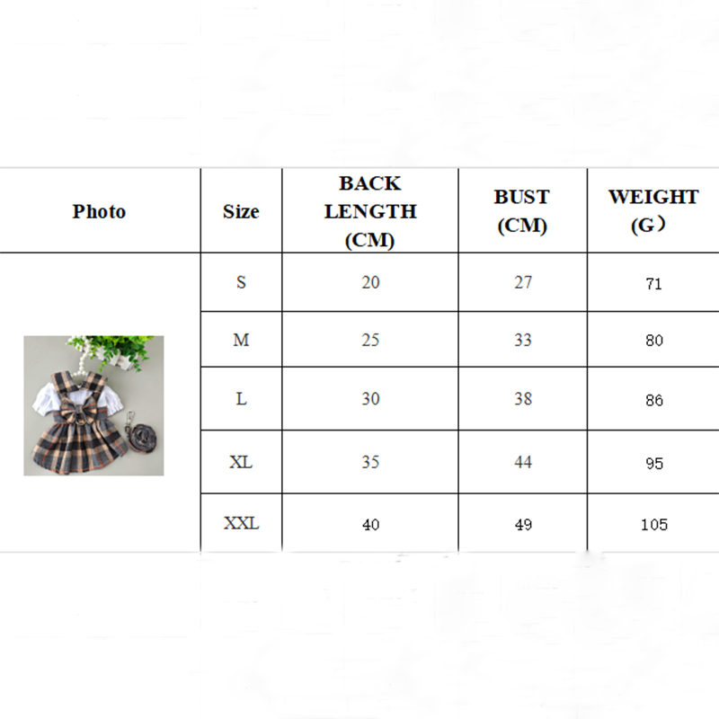 Checkered Pattern Dog and Cat Dress