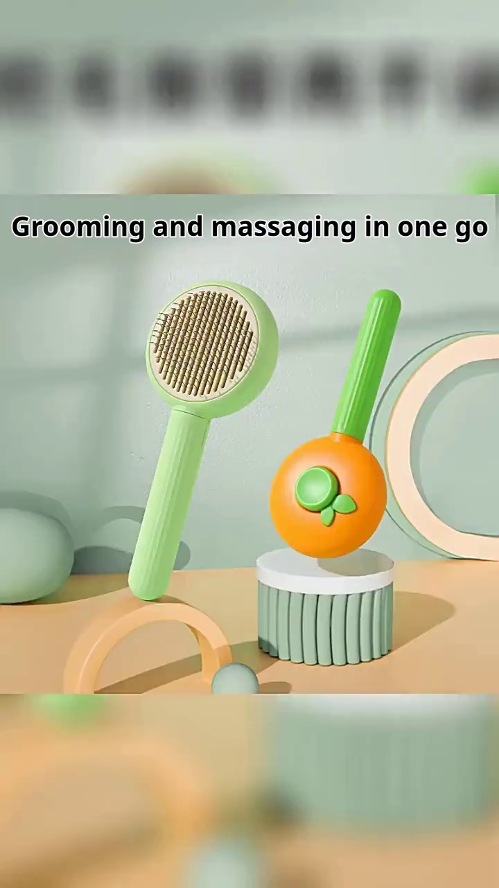 Pet Comb One Button Self Cleaning Grooming Brush