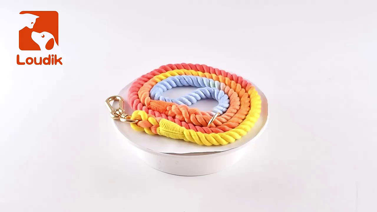 Colorful Woven Cotton Dog Leash