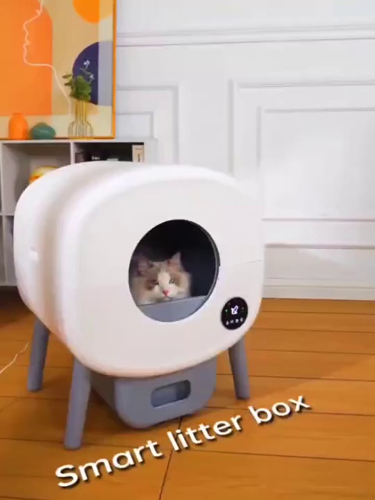 Cat Litter Box Top Opening Automatic Plastic