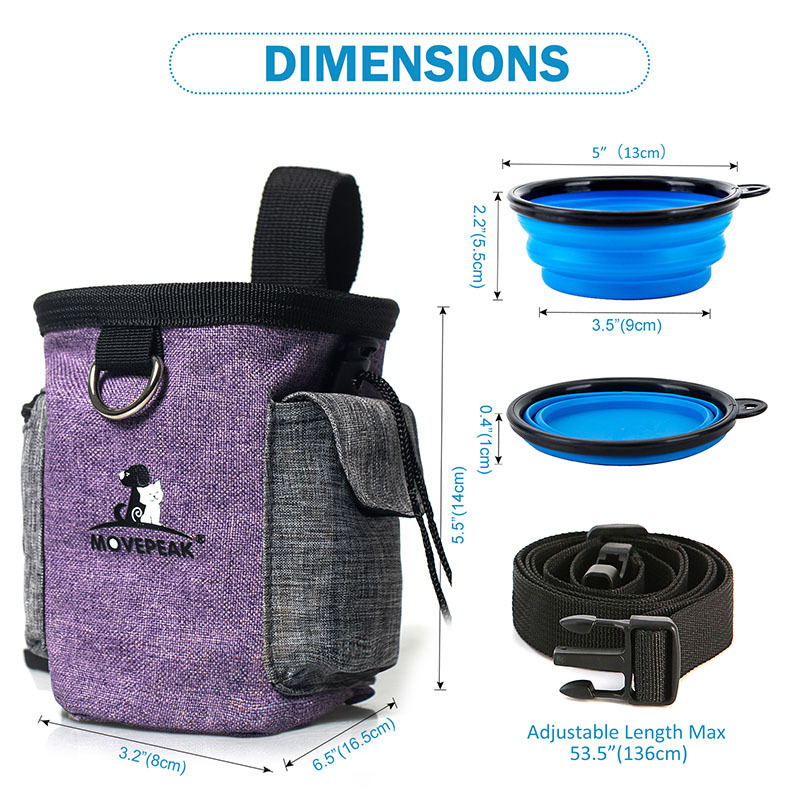 Outdoor Dog Training Bag with Poop Bag Holder