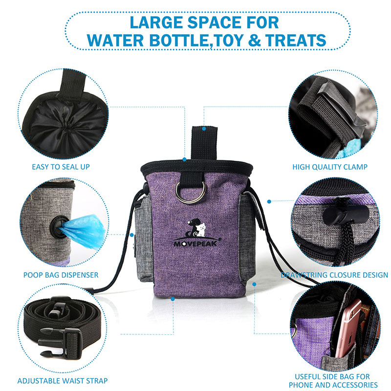 Outdoor Dog Training Bag with Poop Bag Holder