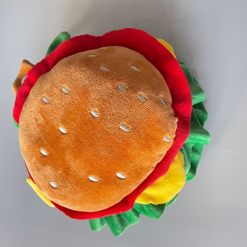 French Fries Bib with Burger Headgear for Cats