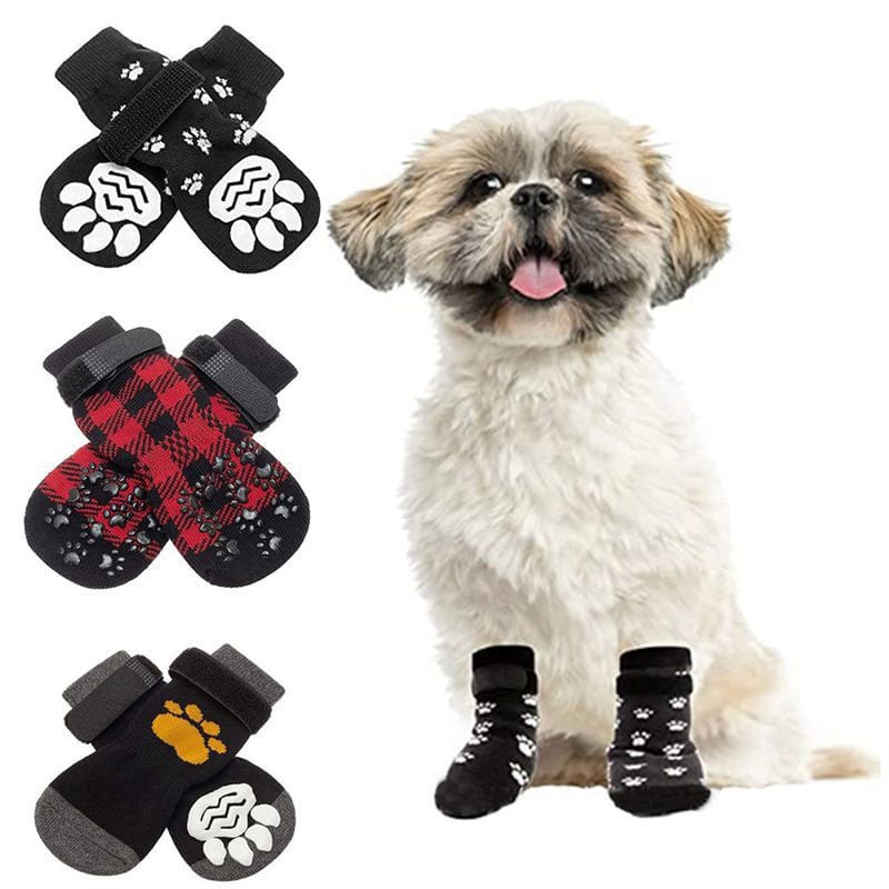 Christmas Themed Dog Socks with Non-Slip