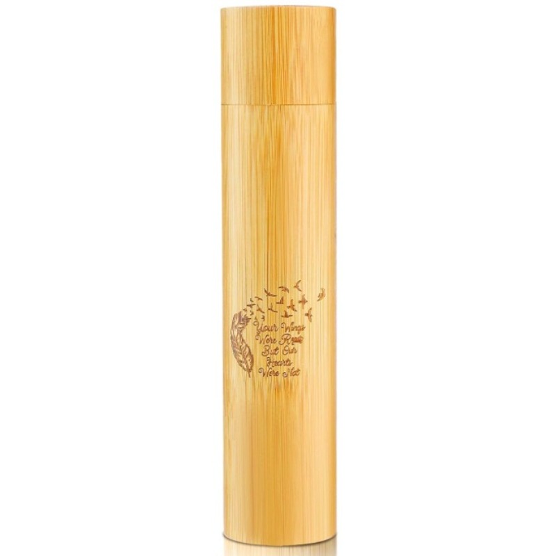 Modern Bamboo Pet Cremation Urn for Dogs and Cats