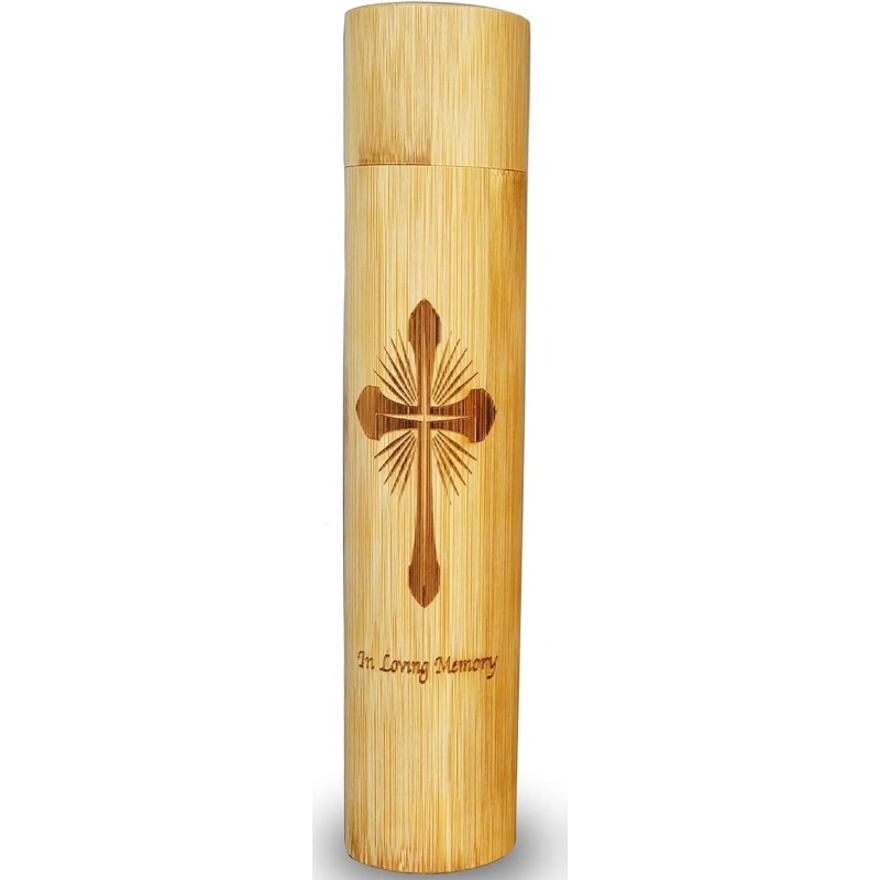 Modern Bamboo Pet Cremation Urn for Dogs and Cats