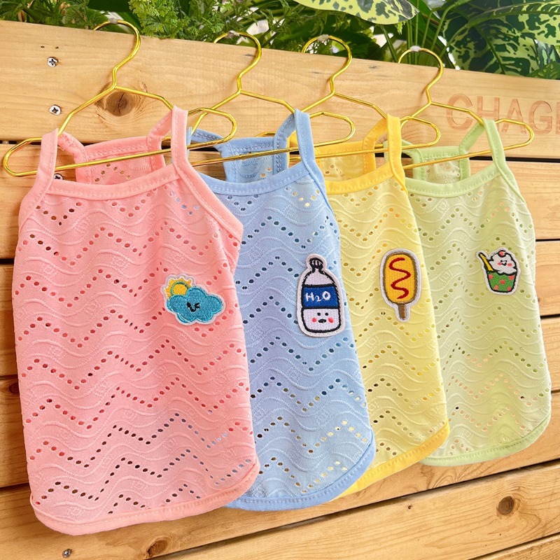 Summer Breathable Cartoon Puppy Outfit