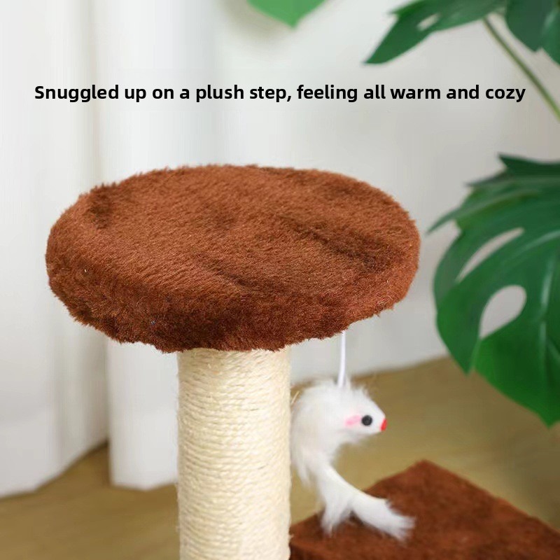 Cat Tower with Jumping Toy and Wood Post