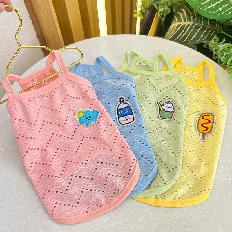 Summer Breathable Cartoon Puppy Outfit