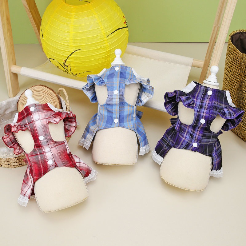 Campus Style Dress Skirt for Large Dogs