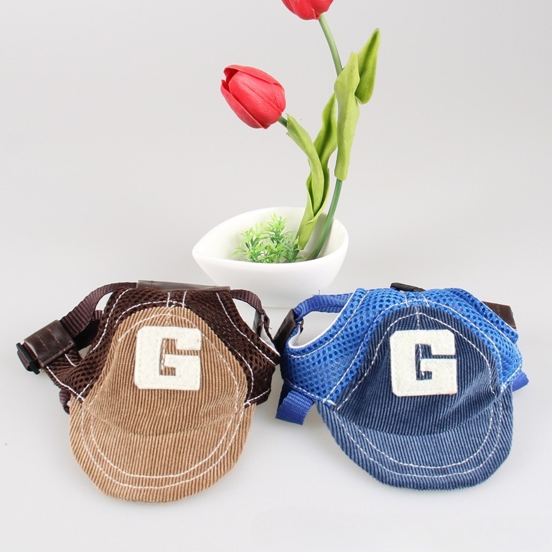 Dog Sun Hat Corduroy Breathable Cap