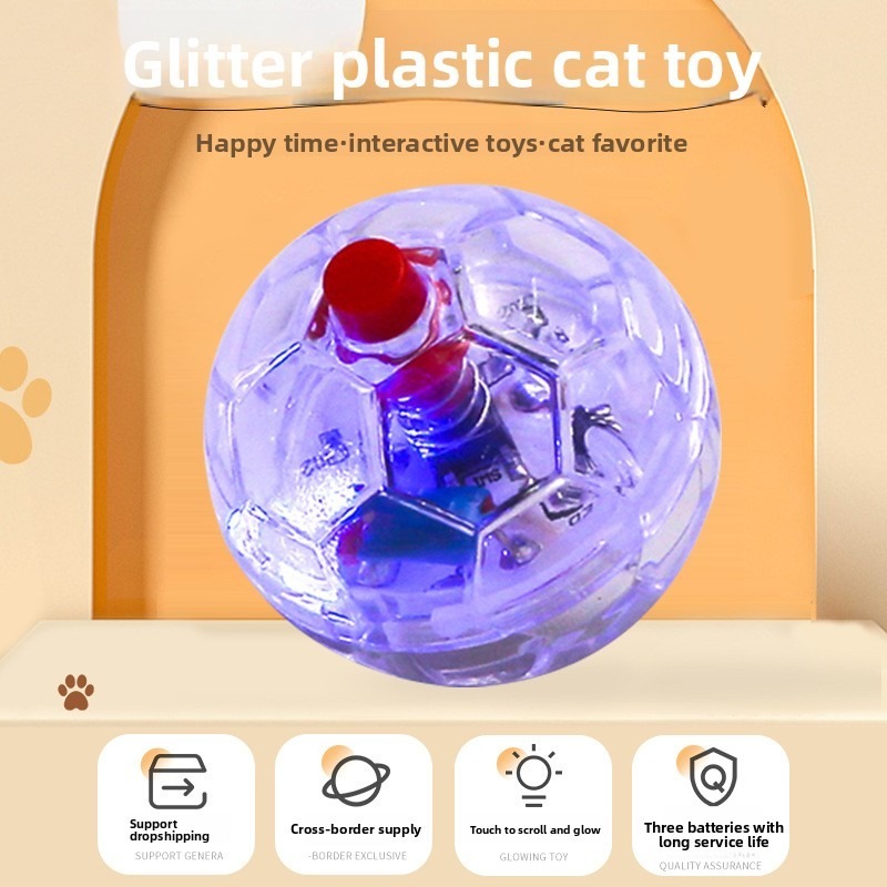 LED Glowing Cat Dog Ball Toy