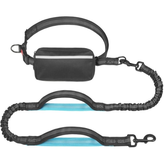 Nylon Hands-Free Dog Running Leash with Bell