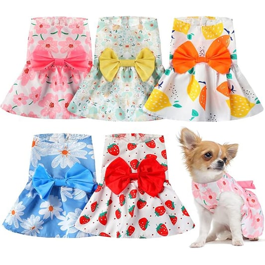 Summer Floral Princess Dog Dress