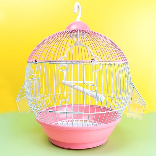 Metal Roof Bird Cage with Art Iron Design