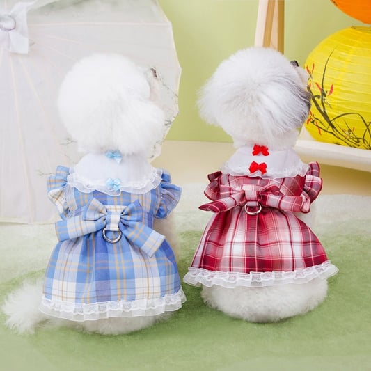 Campus Style Dress Skirt for Large Dogs