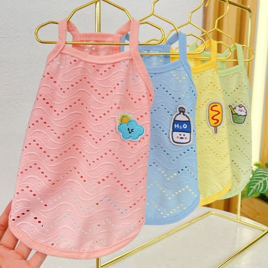 Summer Breathable Cartoon Puppy Outfit