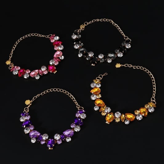 Pet Rhinestone Necklace Collar Princess Style