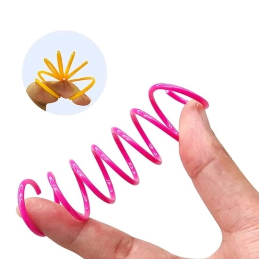 Spring Plastic Cat Puzzle Toy