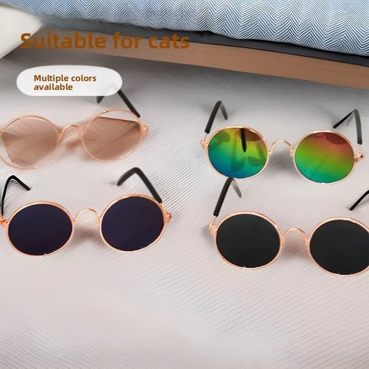 Pet Sunglasses Metal Frame Photo Props