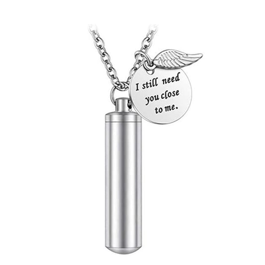 Wing Cylinder Stainless Steel Ashes Urn