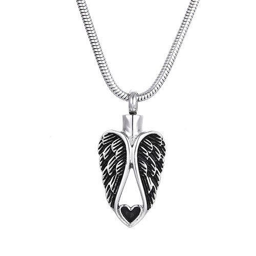 Winged Heart Pendant Cremation Urn